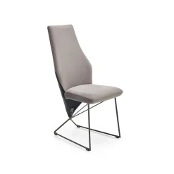 Garnero Arredamenti Set 2 sedie da pranzo imbottite in velluto nero Malabo Grigio Online