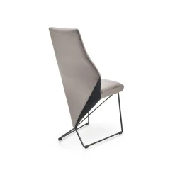 Garnero Arredamenti Set 2 sedie da pranzo imbottite in velluto nero Malabo Grigio Online