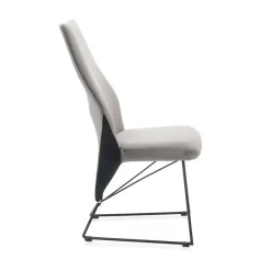 Garnero Arredamenti Set 2 sedie da pranzo imbottite in velluto nero Malabo Grigio Online