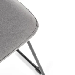 Garnero Arredamenti Set 2 sedie da pranzo imbottite in velluto nero Malabo Grigio Online