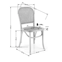 Garnero Arredamenti Set 2 sedie da pranzo in rattan naturale Ivory Online