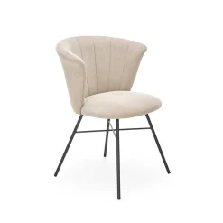 Garnero Arredamenti Set 2 sedie da pranzo in tessuto beige nero Quark Sale