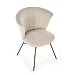 Garnero Arredamenti Set 2 sedie da pranzo in tessuto beige nero Quark Sale