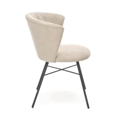 Garnero Arredamenti Set 2 sedie da pranzo in tessuto beige nero Quark Sale