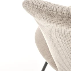 Garnero Arredamenti Set 2 sedie da pranzo in tessuto beige nero Quark Sale