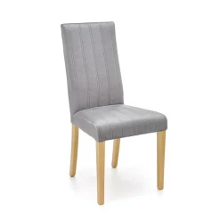 Garnero Arredamenti Set 2 sedie da pranzo in tessuto velluto trapuntato rovere chiaro Doha Grigio Hot