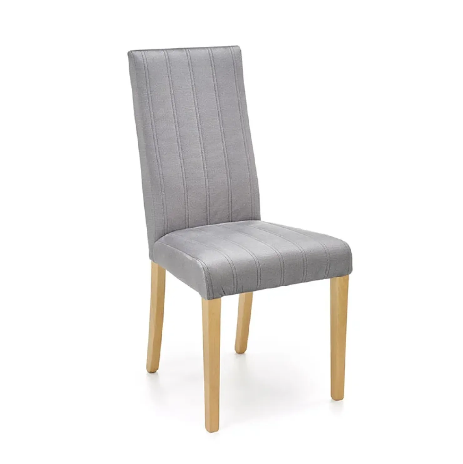 Garnero Arredamenti Set 2 sedie da pranzo in tessuto velluto trapuntato rovere chiaro Doha Grigio Hot