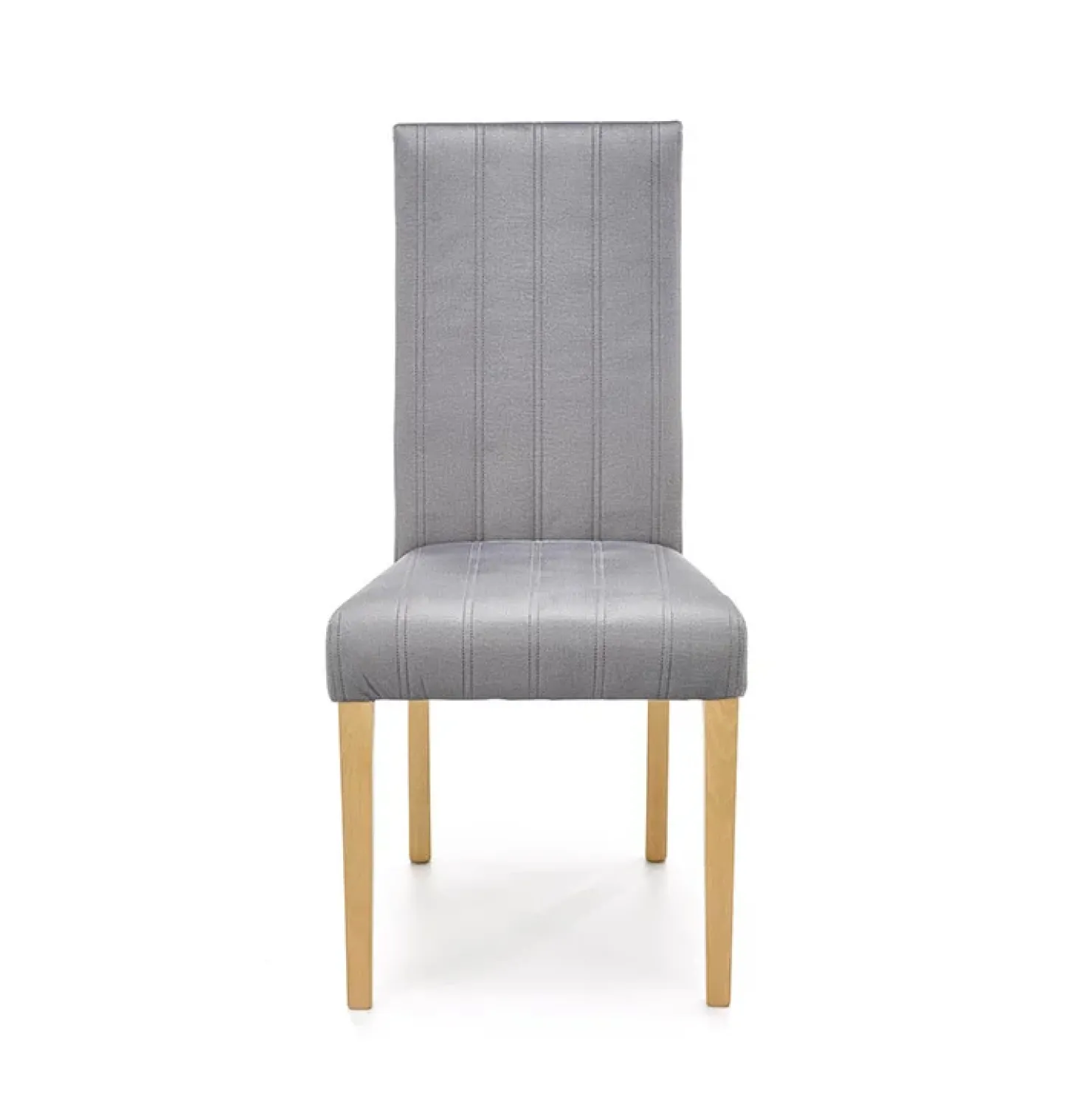 Garnero Arredamenti Set 2 sedie da pranzo in tessuto velluto trapuntato rovere chiaro Doha Grigio Hot