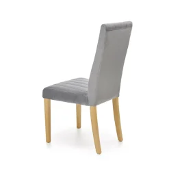 Garnero Arredamenti Set 2 sedie da pranzo in tessuto velluto trapuntato rovere chiaro Doha Grigio Hot