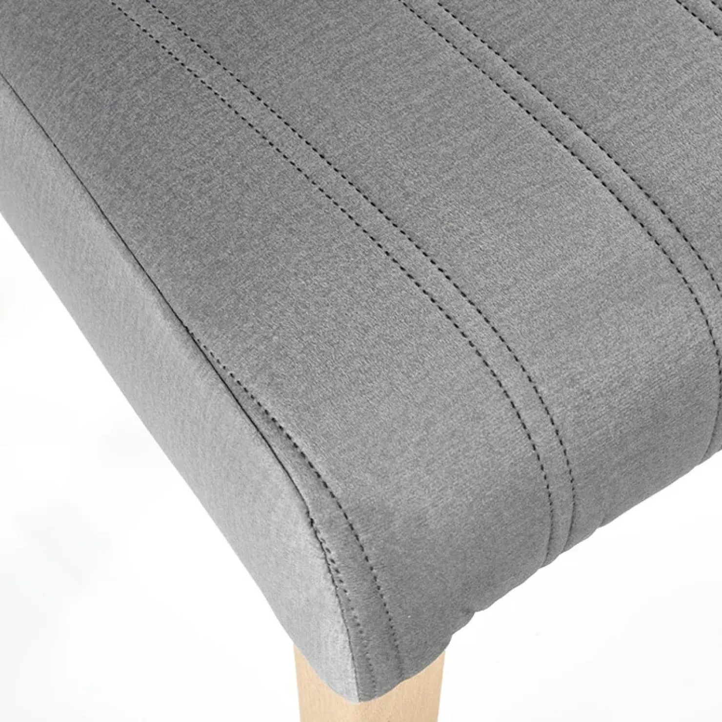 Garnero Arredamenti Set 2 sedie da pranzo in tessuto velluto trapuntato rovere chiaro Doha Grigio Hot