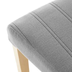 Garnero Arredamenti Set 2 sedie da pranzo in tessuto velluto trapuntato rovere chiaro Doha Grigio Hot