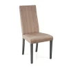 Garnero Arredamenti Set 2 sedie da pranzo in tessuto velluto trapuntato beige nero Mascate New