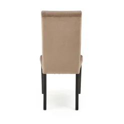 Garnero Arredamenti Set 2 sedie da pranzo in tessuto velluto trapuntato beige nero Mascate New