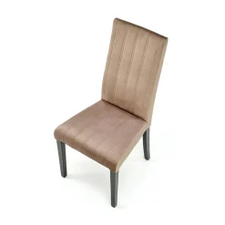 Garnero Arredamenti Set 2 sedie da pranzo in tessuto velluto trapuntato beige nero Mascate New