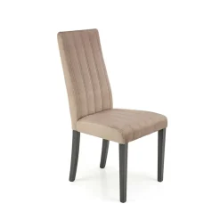 Garnero Arredamenti Set 2 sedie da pranzo in tessuto velluto trapuntato beige nero Mascate New