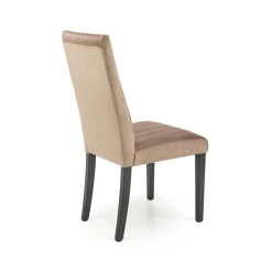 Garnero Arredamenti Set 2 sedie da pranzo in tessuto velluto trapuntato beige nero Mascate New