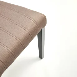 Garnero Arredamenti Set 2 sedie da pranzo in tessuto velluto trapuntato beige nero Mascate New