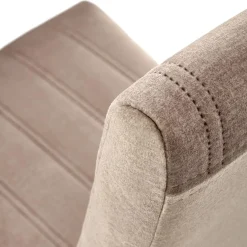 Garnero Arredamenti Set 2 sedie da pranzo in tessuto velluto trapuntato beige nero Mascate New