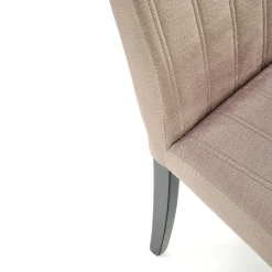 Garnero Arredamenti Set 2 sedie da pranzo in tessuto velluto trapuntato beige nero Mascate New