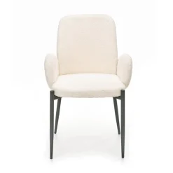 Garnero Arredamenti Set 2 sedie da pranzo in tessuto crema Doras Clearance