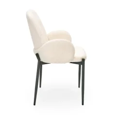 Garnero Arredamenti Set 2 sedie da pranzo in tessuto crema Doras Clearance