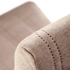 Garnero Arredamenti Set 2 sedie da pranzo in tessuto velluto trapuntato rovere chiaro Doha Beige Sale