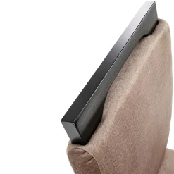 Garnero Arredamenti Set 2 sedie da pranzo in tessuto nero beige Managua Discount