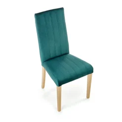 Garnero Arredamenti Set 2 sedie da pranzo in tessuto velluto trapuntato rovere chiaro Doha Verde Clearance