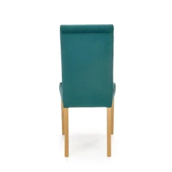 Garnero Arredamenti Set 2 sedie da pranzo in tessuto velluto trapuntato rovere chiaro Doha Verde Clearance