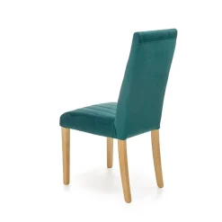 Garnero Arredamenti Set 2 sedie da pranzo in tessuto velluto trapuntato rovere chiaro Doha Verde Clearance