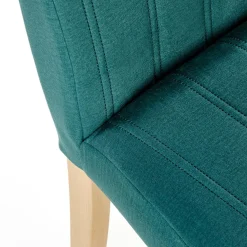 Garnero Arredamenti Set 2 sedie da pranzo in tessuto velluto trapuntato rovere chiaro Doha Verde Clearance