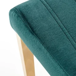 Garnero Arredamenti Set 2 sedie da pranzo in tessuto velluto trapuntato rovere chiaro Doha Verde Clearance