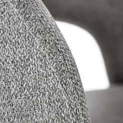 Garnero Arredamenti Set 2 sedie da pranzo in tessuto grigio Turbo Best