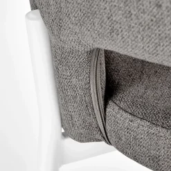 Garnero Arredamenti Set 2 sedie da pranzo in tessuto grigio Turbo Best