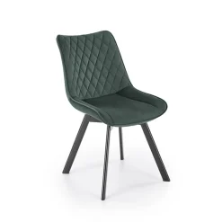 Garnero Arredamenti Set 2 sedie da pranzo in velluto verde scuro nero Balboa Clearance