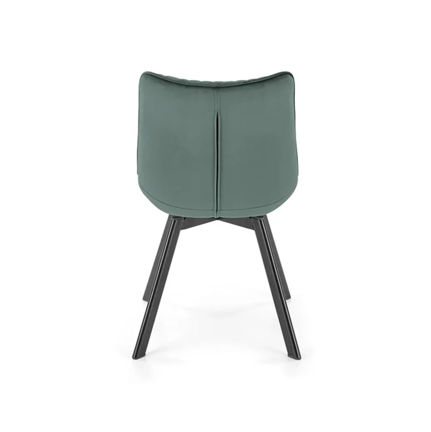 Garnero Arredamenti Set 2 sedie da pranzo in velluto verde scuro nero Balboa Clearance