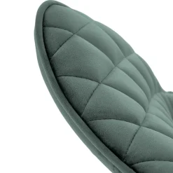 Garnero Arredamenti Set 2 sedie da pranzo in velluto verde scuro nero Balboa Clearance