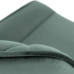 Garnero Arredamenti Set 2 sedie da pranzo in velluto verde scuro nero Balboa Clearance