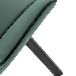 Garnero Arredamenti Set 2 sedie da pranzo in velluto verde scuro nero Balboa Clearance