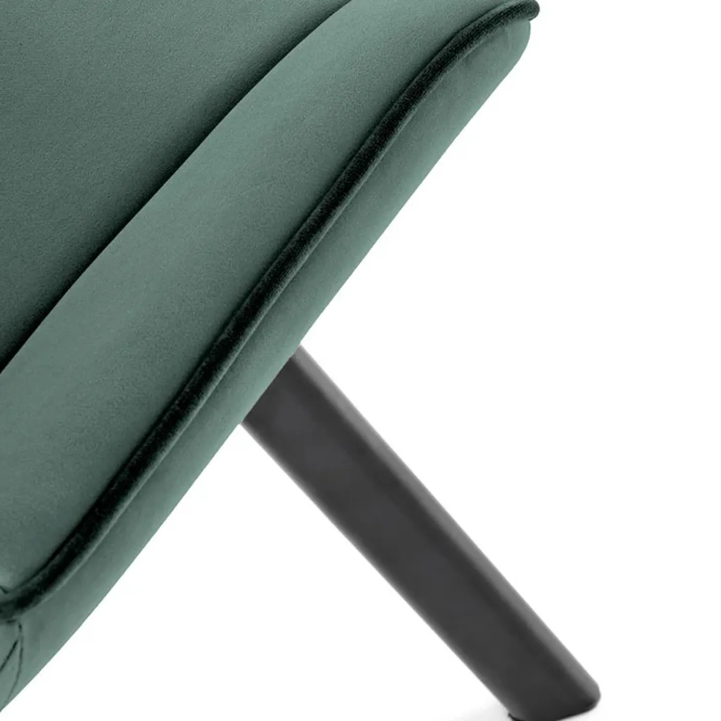 Garnero Arredamenti Set 2 sedie da pranzo in velluto verde scuro nero Balboa Clearance