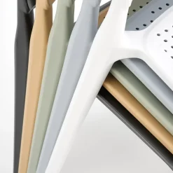 Garnero Arredamenti Set 4 sedie da pranzo moderne in polipropilene arancione Luanda Online