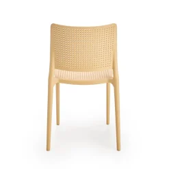 Garnero Arredamenti Set 4 sedie da pranzo moderne in polipropilene arancione Luanda Online