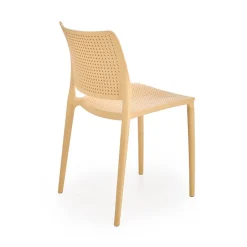 Garnero Arredamenti Set 4 sedie da pranzo moderne in polipropilene arancione Luanda Online