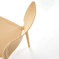 Garnero Arredamenti Set 4 sedie da pranzo moderne in polipropilene arancione Luanda Online