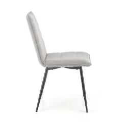 Garnero Arredamenti Set 4 sedie da pranzo moderne in tessuto nero Quiche Grigio Outlet