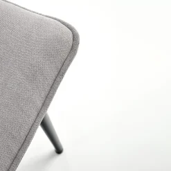 Garnero Arredamenti Set 4 sedie da pranzo moderne in tessuto nero Quiche Grigio Outlet