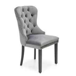 Garnero Arredamenti Set 2 sedie da pranzo moderne in tessuto nero Briar Grigio Best