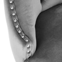 Garnero Arredamenti Set 2 sedie da pranzo moderne in tessuto nero Briar Grigio Best