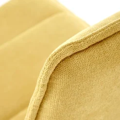 Garnero Arredamenti Set 4 sedie da pranzo moderne in tessuto nero Quiche Senape