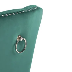 Garnero Arredamenti Set 2 sedie da pranzo moderne in tessuto scuro nero Briar Verde New